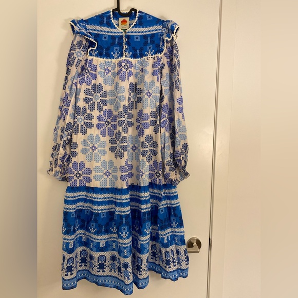 Fram Rio Stitched Flower Midi Dress - Picture 9 of 13